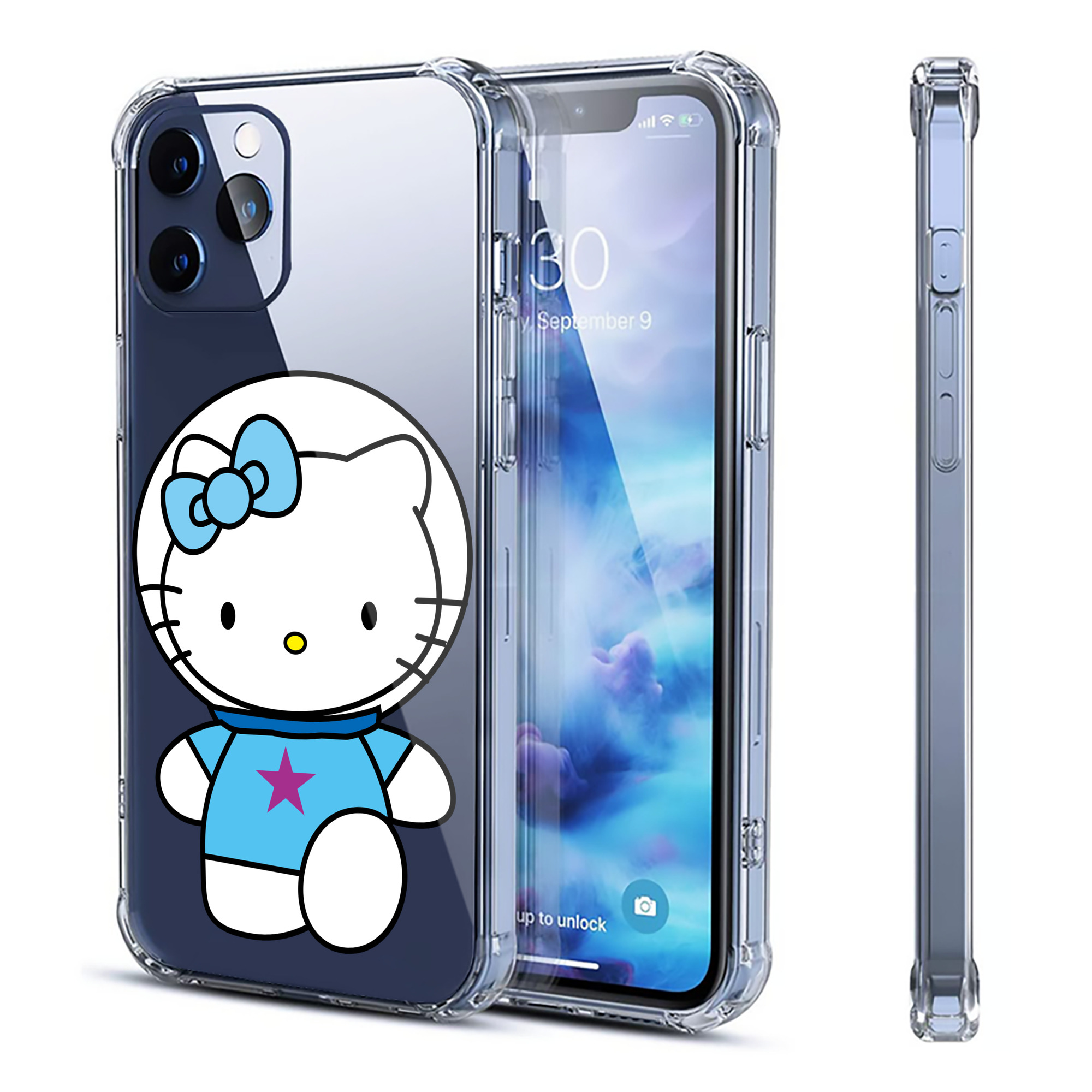 （画像用） Hello Kitty ハローキティ 【iPhone 12シリーズ対応】透明スマホケース（クリアソフトケース）